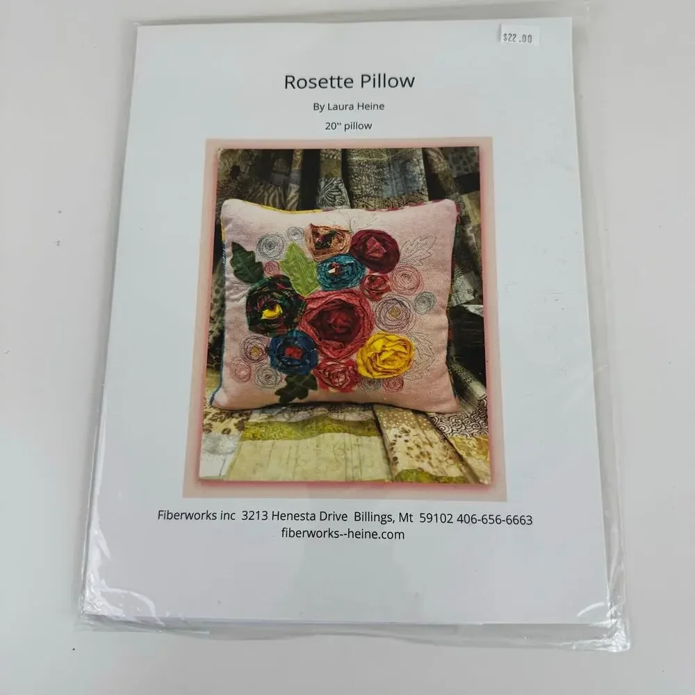 Patterns Laura Heine Fiberworks Collage Quilting Rosette Pillow Hollyhocks Quilt